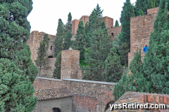 The Alcazaba of Malaca, Spain; Islamic style castle