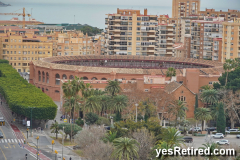 Bull fighting ring, The Alcazaba of Malaca, Spain; Islamic style castle