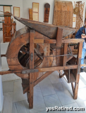 Grain thresher, Museum, Mijas Pueblo, Malaga, Spain; museo