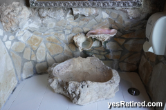 Conch shell bathroom faucet, Coastal walk, BenalmádenaMálagaSpain