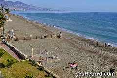 Beach, Castle, Castillo Sohail, Fuengirola, Malaga, Spain, Winter 2024. 1000CE