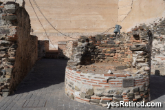 Water well, Castle, Castillo Sohail, Fuengirola, Malaga, Spain, Winter 2024. 1000CE