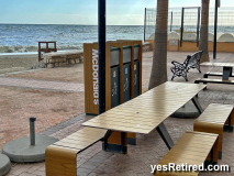 McDonalds on the beach, Fuengirola, Malaga, Spain, Winter 2024