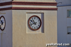 Town clock, Church, Fuengirola, Malaga, Spain