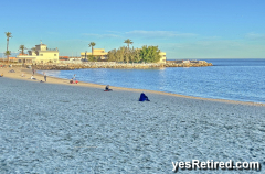 End of day at beach, Fuengirola, Malaga, Spain