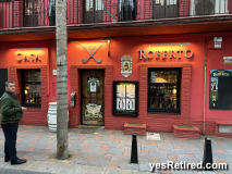 Casa Roberto restaurant, Fuengirola, Malaga, Spain; Solid wooden door