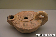 Smaill oil lamps, Roman 1AD, History and Art Museum, Pueblo Benalmadena, Malaga, Spain