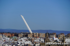 Alamillo Bridge, cantilever spar cable-stayed bridge,  Seville, Spain, 2024