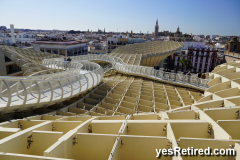 Mushroom honeycomb art, Setas de Sevilla, Seville, Spain, 2024