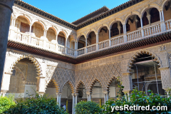 Mixed architecture, Moorish and Roman, Royal Alcázar Palace, Seville, Spain, 2024