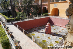 empty pool, Royal Alcázar Palace, Seville, Spain, 2024