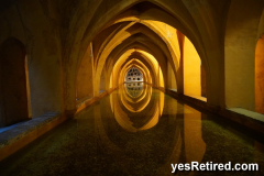 Bath pool, Royal Alcázar Palace, Seville, Spain, 2024