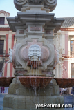 Fountain face at Cathedral, Seville, Spain, 2024