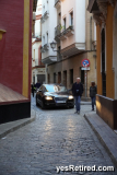 Narrow street for Audi, Seville, Spain, 2024