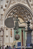 Columbus burial entrance, Gothic Cathedral of Seville, Seville, Spain, 2024