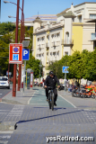 Bicycle lanes, Seville, Spain, 2024