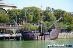 Spanish Galleon replica, El Galeón 17th century, Seville, Spain, 2024