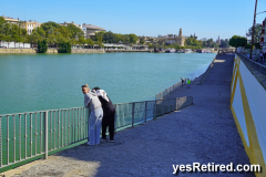 Prominade, waterfront, Seville, Spain, 2024