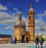 Tower, Castillo San Jorge, Triana neighborhood, Seville, Spain, 2024