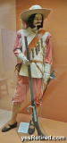 Long gun soldier, with lace, Castillo de Gibralfaro, Castle, Malaga, Spain, 2025