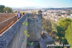 Walking the ramparts, Castillo de Gibralfaro, Castle, Malaga, Spain, 2025