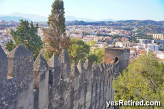 Pyramid shaped caps, Castillo de Gibralfaro, Castle, Malaga, Spain, 2025