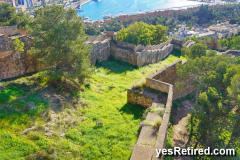 The breezeway to the other castle, Castillo de Gibralfaro, Castle, Malaga, Spain, 2025