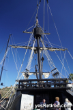 Nao Victoria tall Ship Galeon, Malaga, Spain, 2025; Victory
