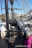 Nao Victoria tall Ship Galeon, Malaga, Spain, 2025; Victory