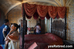 Bedroom, Interior, Pena Palace, Sintra, near Lisbon, Portugal