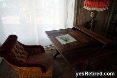 Writing table, Interior, Pena Palace, Sintra, near Lisbon, Portugal