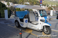 Tuk Tuk, White mountain village, Mijas Pueblo, Fuengirola, Spain, 2024