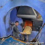 Fire Roasting flour for pastry, Chefchaouen, Morocco, 2024