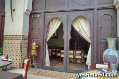 Side room, Riad, courtyard of home, converted to restaurant, Marrakech, Morocco, 2024