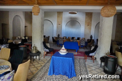 Riad, courtyard of home, converted to restaurant, Marrakech, Morocco, 2024