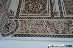 3D ceiling releif, Historical Palace tour, Bahia, Marrakech, Morocco, 2024