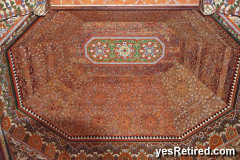 Ceiling decoration, Historical Palace tour, Bahia, Marrakech, Morocco, 2024