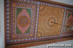Ceiling art, Historical Palace tour, Bahia, Marrakech, Morocco, 2024