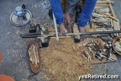 Wood lathe, Marrakech, Morocco, 2024