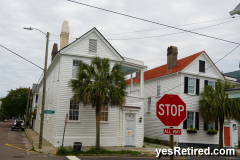 Leaning right house, Downtown, Charleston, South Carolina, USA